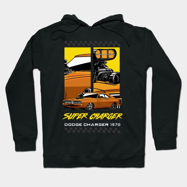 V8 Charger SRT Car Hoodie by milatees